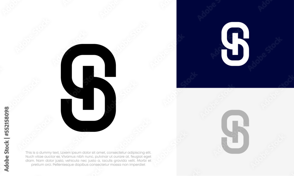 letter S chain initial modern logo design vector letter S chain initial modern logo design vector