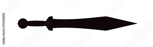 Gladius, sword silhouette - vector illustration