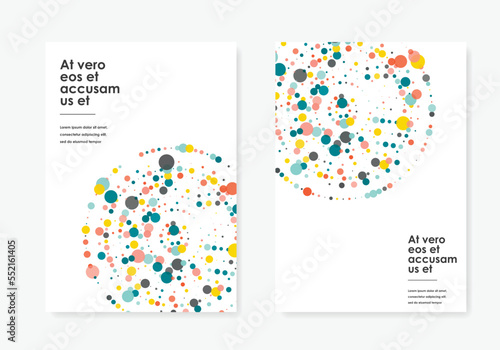 Circles design elements. Graphic simple shapes design for annual report, presentation, technologu road, manual. Vector frame with cover brochure templates