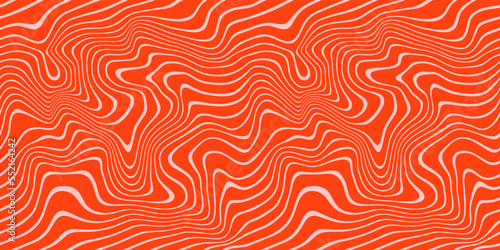 Abstract Vector Salmon Meat Texture. Decorative Seamless Pattern for Sushi Shop. Seafood Illustration. Fish Fillet Background