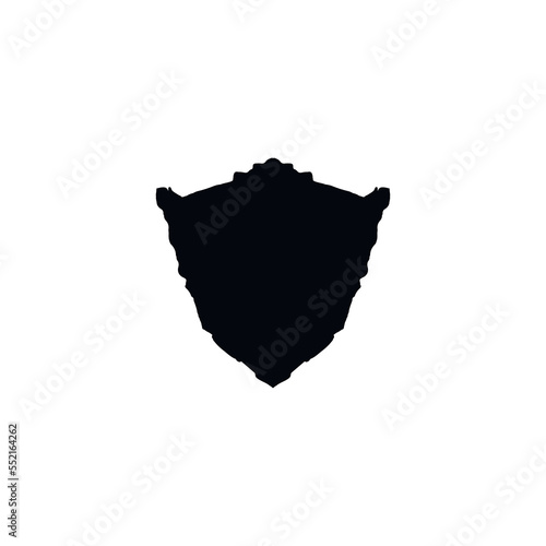 Shield icon. Simple style bank big sale poster background symbol. Shield bank brand logo design element. Shield t-shirt printing. Vector for sticker.