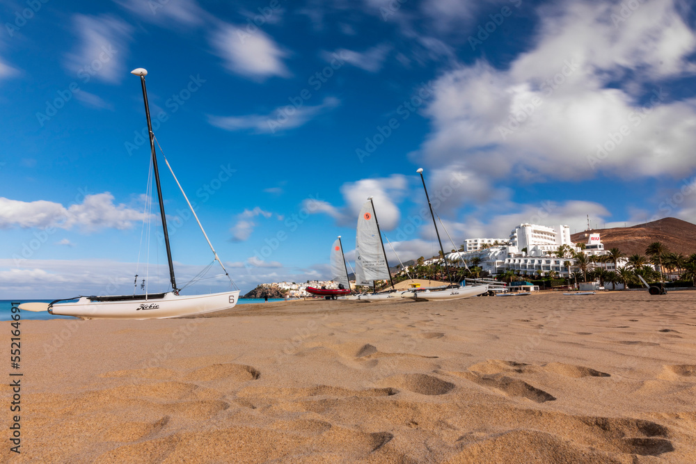 boats on the beach of Morro Jable - Fuerteventura - Canary Island boats on the beach of Morro Jable - Fuerteventura - Canary Island