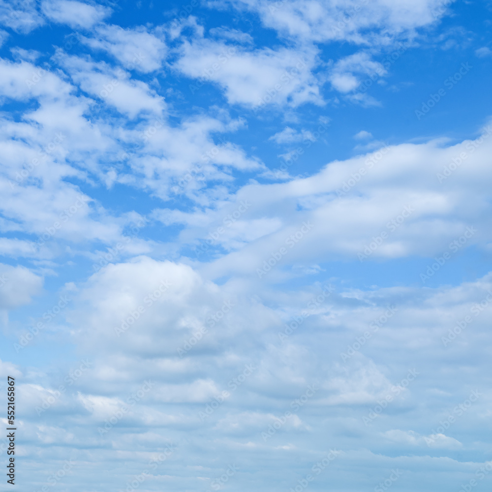 Naklejka premium Blue sky with beautiful white clouds.