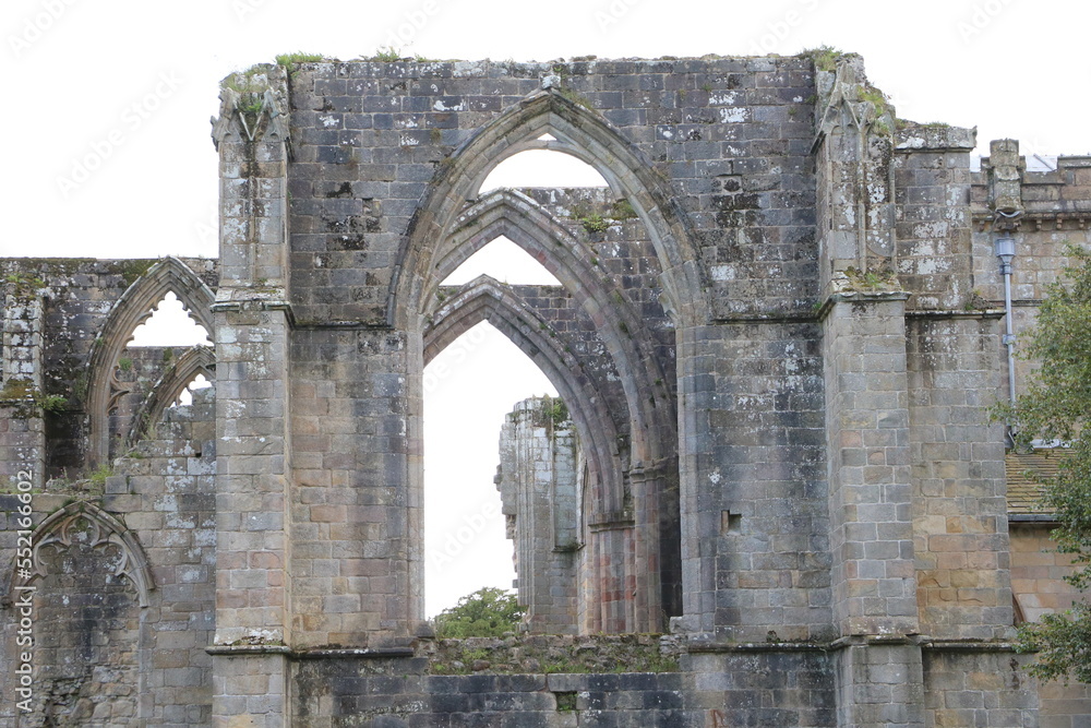 Historic Bolton Abbey ruins in Yorkshire, England UK