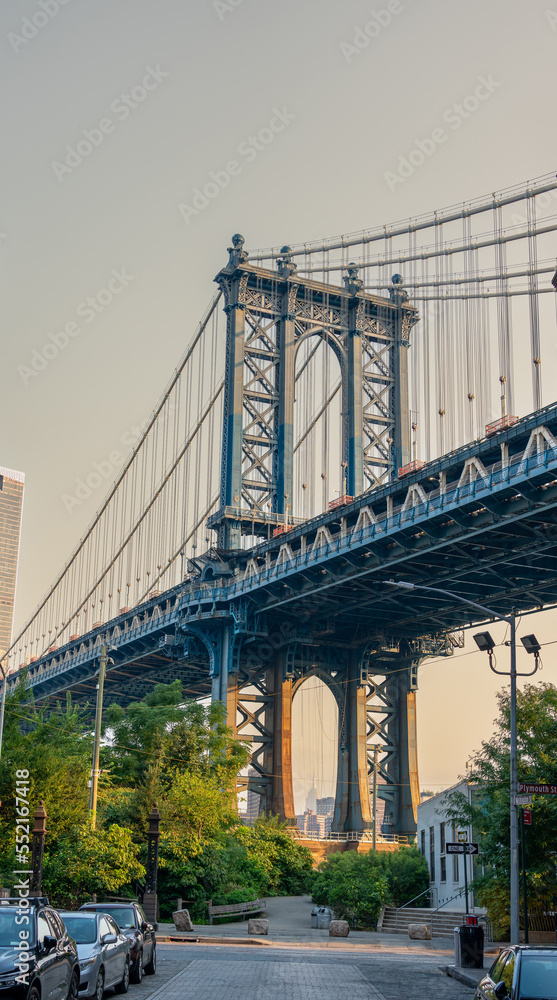 Manhattan bridge famous view of one of the symbols of New York Manhattan bridge famous view of one of the symbols of New York