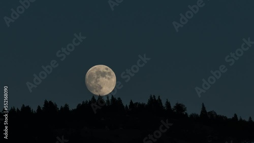 Moon Rising Moonrise Timelapse