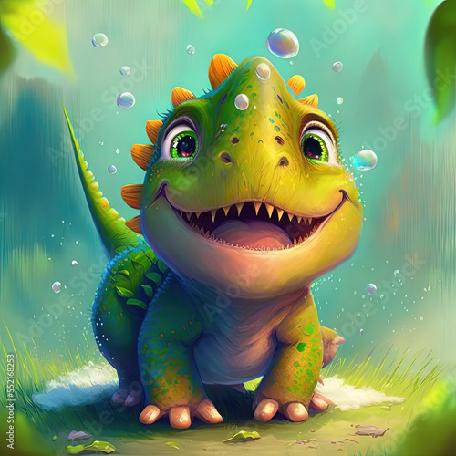 cartoon dinosaur illustration © SHArtistry