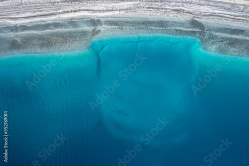 Fototapeta Naklejka Na Ścianę i Meble -  Turkey Salda lake with blue turquoise water, aerial view landscape