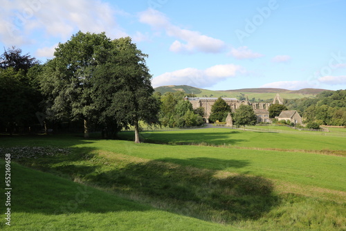 Summer landscape around Bolton Abbey, England Great Britain