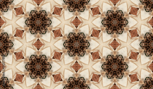Abstract seamless texture from photo cones and fabric