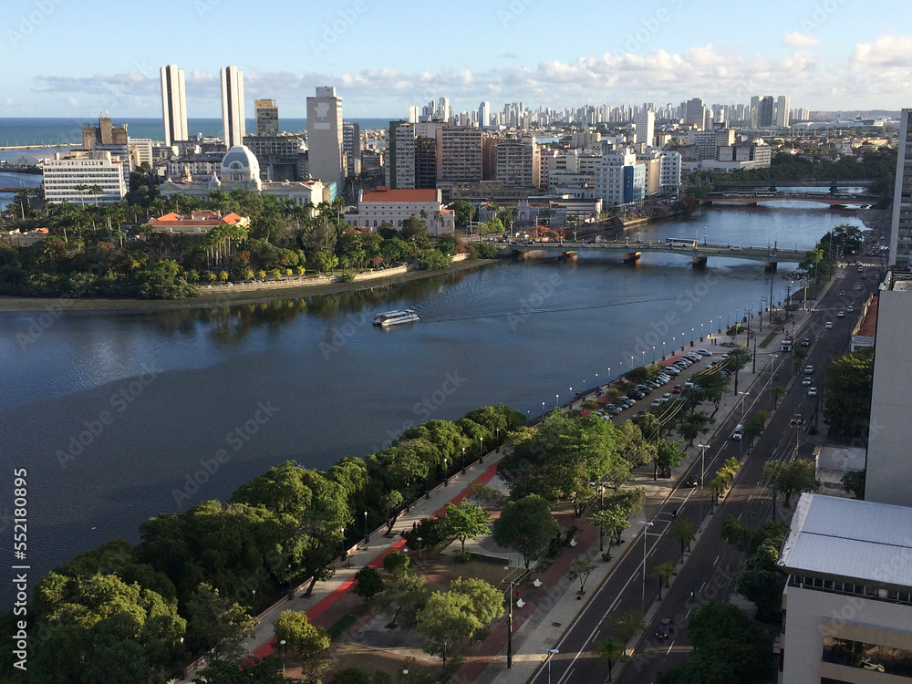View of the city of Recife, Pernambuco, northeastern state of Brazil.