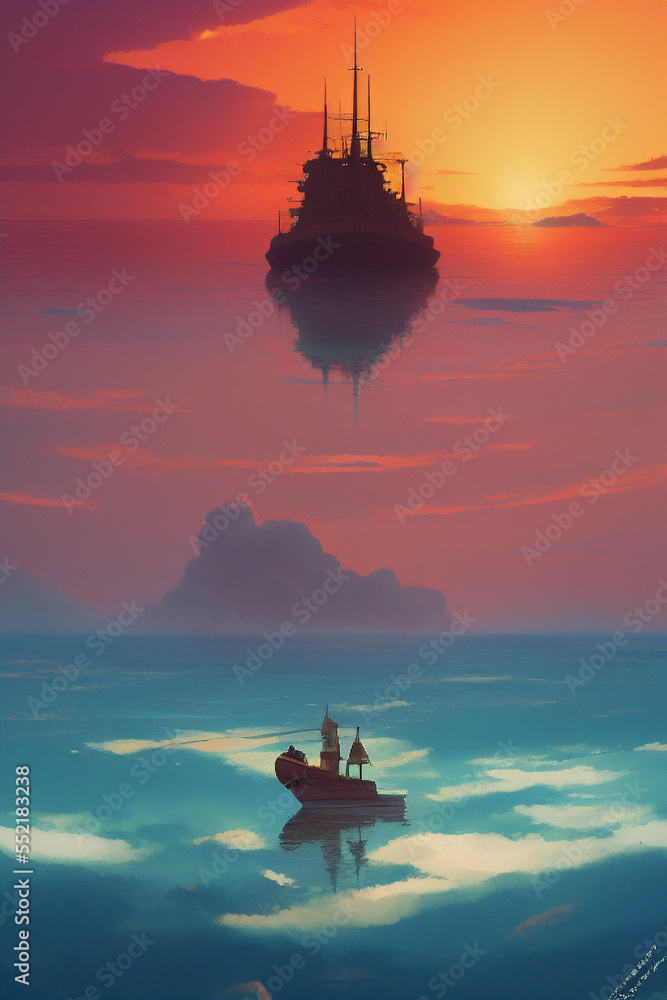 Ship in the ocean