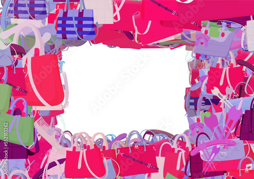 Background pattern abstract design texture. Border frame, transparent background. Theme is about content, fashion, leather, women, clip, casual, beauty, everyday, Laptop Backpack, bobby pin