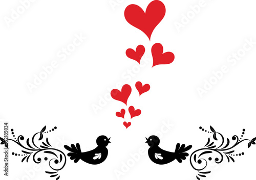 Love Bird Logo, Two Bird In Heart Shape Logo Vector, Romantic And Wedding Symbol, Peace And Freedom Icon tattoo