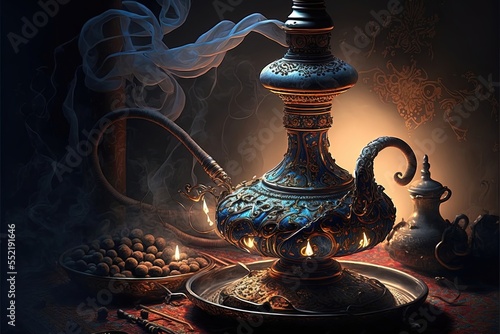 Oriental Arabic hookah with...