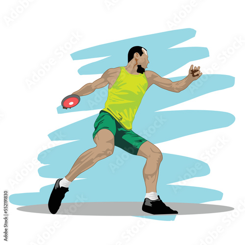discus thrower athlete getting ready to throw