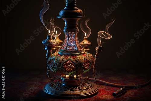 Oriental Arabic hookah with...