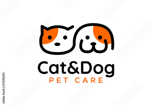 Cat and dog logo for the business symbol.