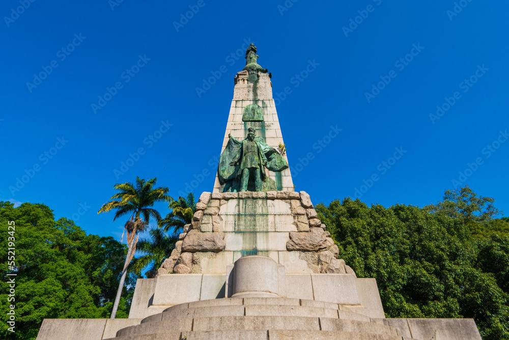 Fototapeta premium Monument to Benjamin Constant Inside Santana Park in Rio de Janeiro City
