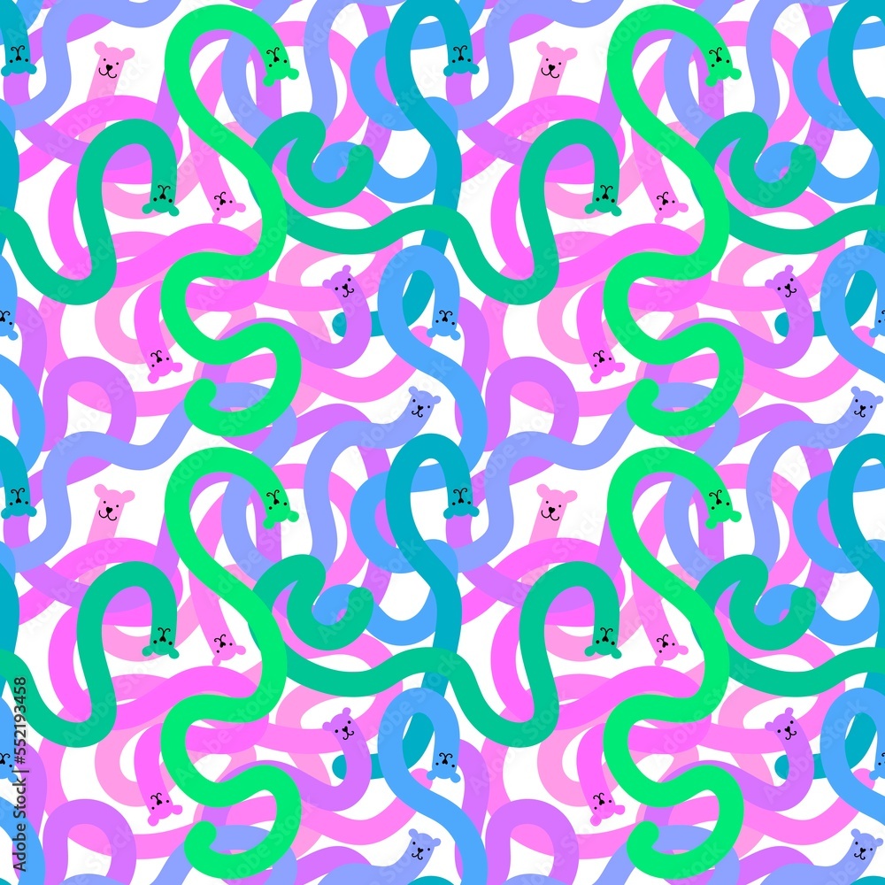Cartoon toys animals seamless fluffy bears pattern for wrapping paper and fabrics and kids clothes print Cartoon toys animals seamless fluffy bears pattern for wrapping paper and fabrics and kids clothes print