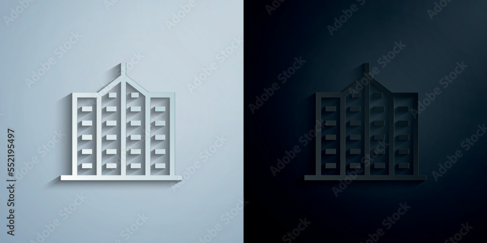 Building paper icon with shadow vector illustration Building paper icon with shadow vector illustration