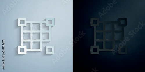 Create hologram paper icon with shadow vector illustration