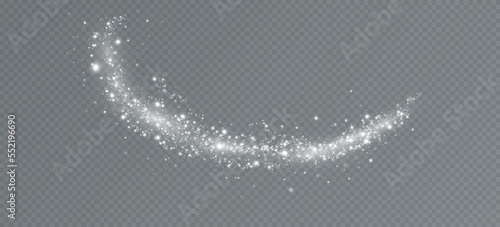 Light effect with glitter particles.Christmas dust.White sparks shine with special light.