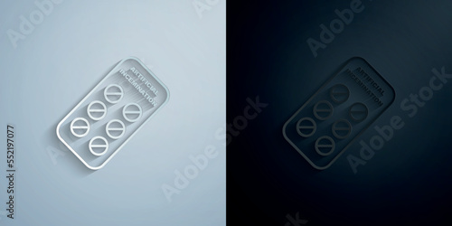 Artificial insemination, medicine paper icon with shadow vector illustration