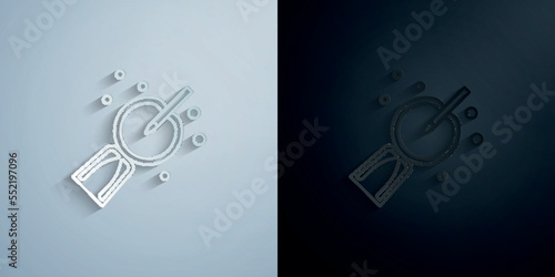 Artificial insemination, analysis paper icon with shadow vector illustration