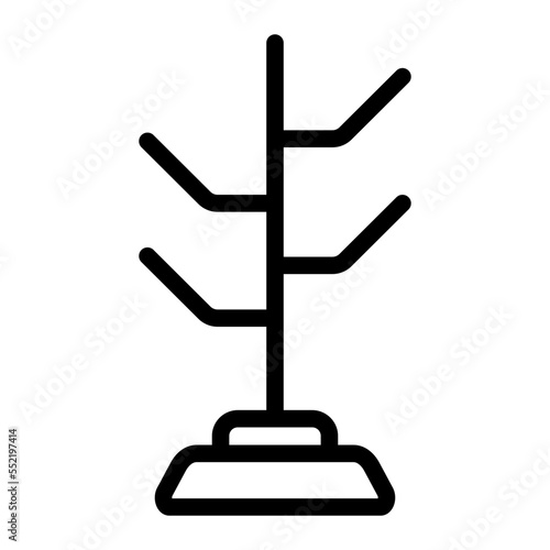 coat rack line icon