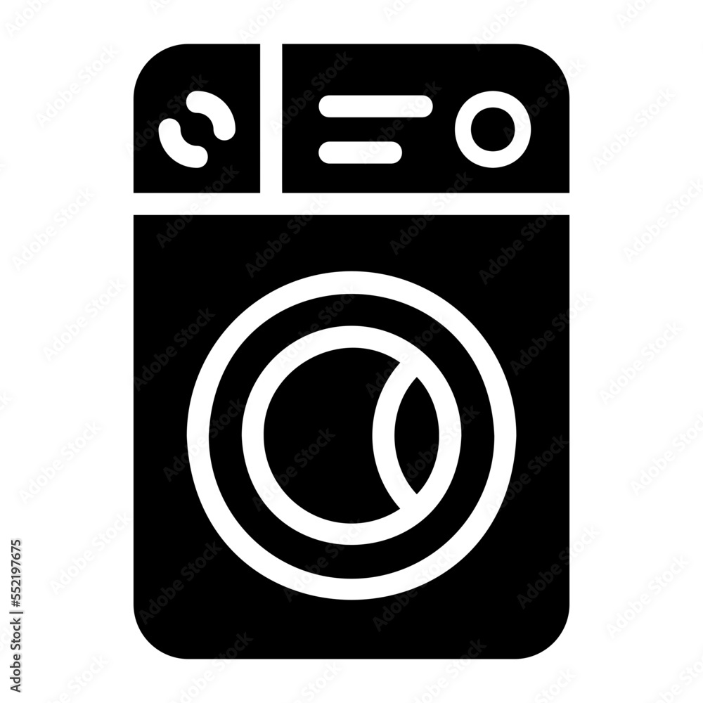 washing machine glyph icon washing machine glyph icon