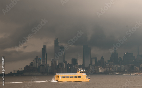 Cloudy Manhattan Skyline