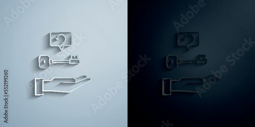 Psychometric paper icon with shadow vector illustration