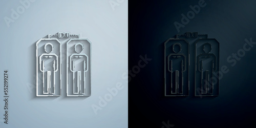 Clones paper icon with shadow vector illustration