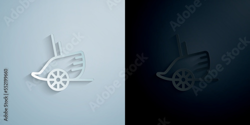 Chariot paper icon with shadow vector illustration