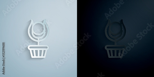 Hathor paper icon with shadow vector illustration