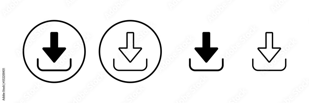 Download icon vector illustration. Download sign and symbol Download icon vector illustration. Download sign and symbol
