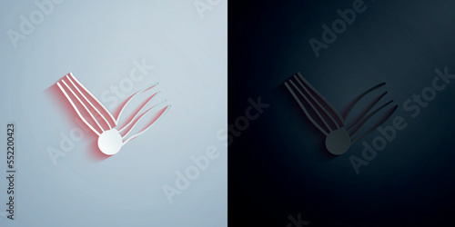 Elbow problems, pain paper icon with shadow vector illustration