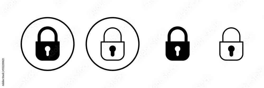 Lock icon vector illustration. Padlock sign and symbol. Encryption icon. Security symbol Lock icon vector illustration. Padlock sign and symbol. Encryption icon. Security symbol