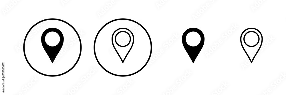 Pin icon vector illustration. Location sign and symbol. destination icon. map pin Pin icon vector illustration. Location sign and symbol. destination icon. map pin