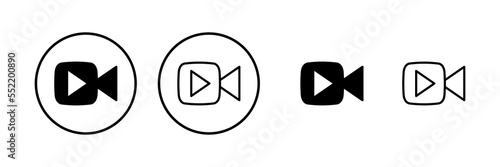 Video icon vector illustration. video camera sign and symbol. movie sign. cinema