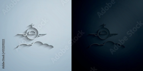 Fotografija Flaying paper icon with shadow vector illustration
