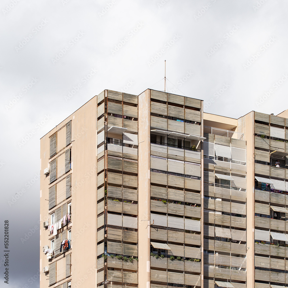 Architecture of Split from 1970s. Modern architecture, Croatia. Architecture of Split from 1970s. Modern architecture, Croatia.