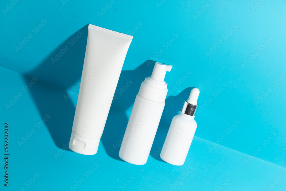 beauty cosmetic bottle mockup of skin care medical, cleanser of facial foam lotion, makeup for face, container packaging of healthycare branding beauty cosmetic bottle mockup of skin care medical, cleanser of facial foam lotion, makeup for face, container packaging of healthycare branding