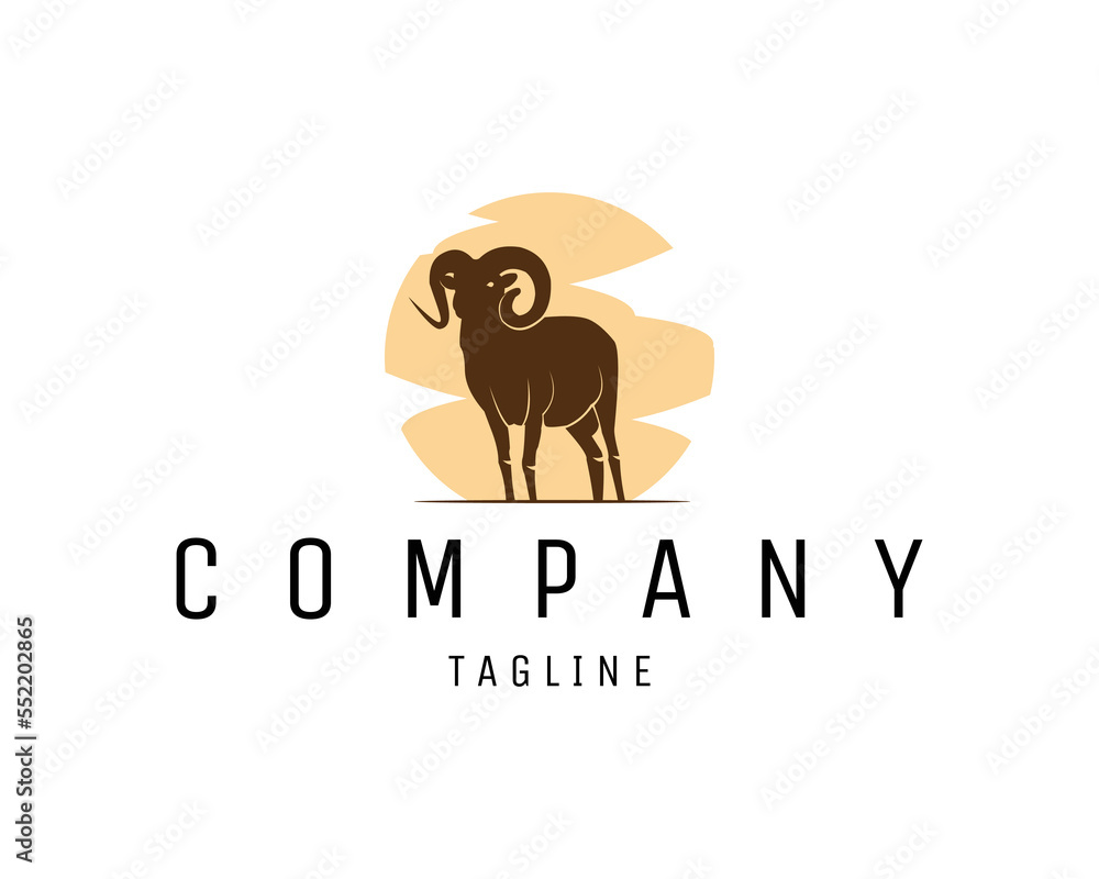 old horned goat logo silhouette isolated white background showing from side. Best for badge, emblem, icon and sticker design. vector illustration available in eps 10. old horned goat logo silhouette isolated white background showing from side. Best for badge, emblem, icon and sticker design. vector illustration available in eps 10.