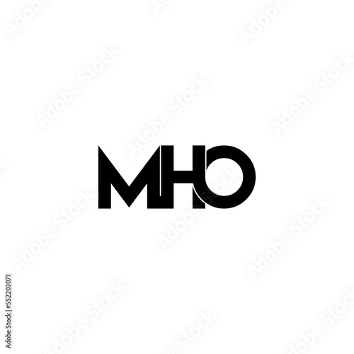 mho letter initial monogram logo design