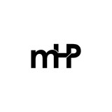mhp letter initial monogram logo design