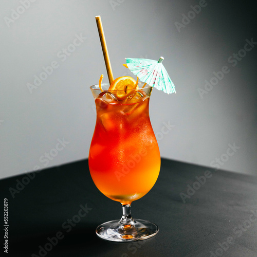 Orange Juice Cocktail with Umbrella