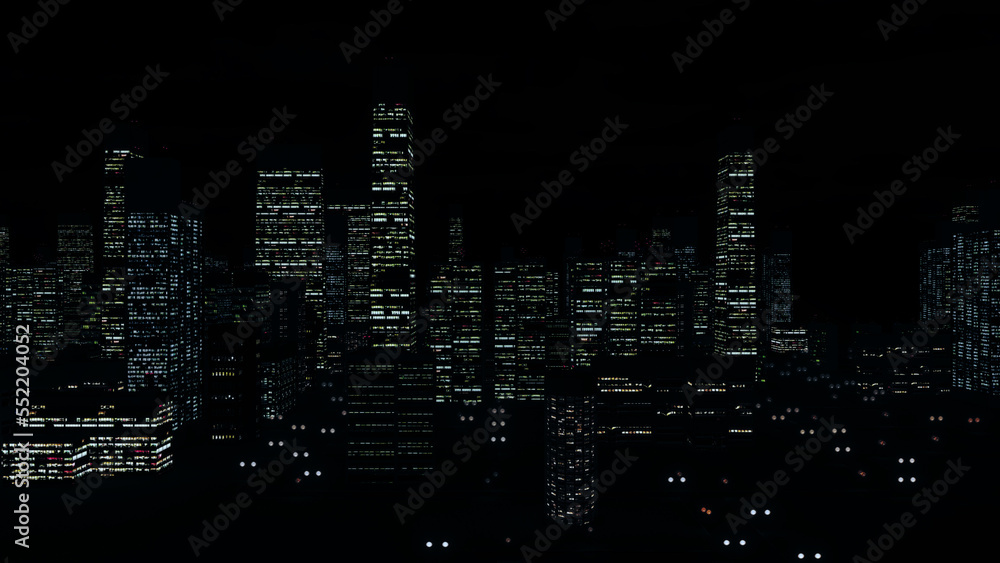 night city skyline landscape