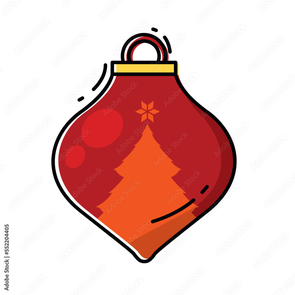 Obraz premium Isolated colored christmas ball with texture Vector